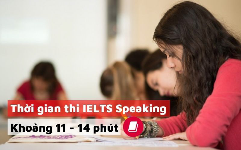 Thời gian thi IELTS Speaking khoảng 11 - 14 phút