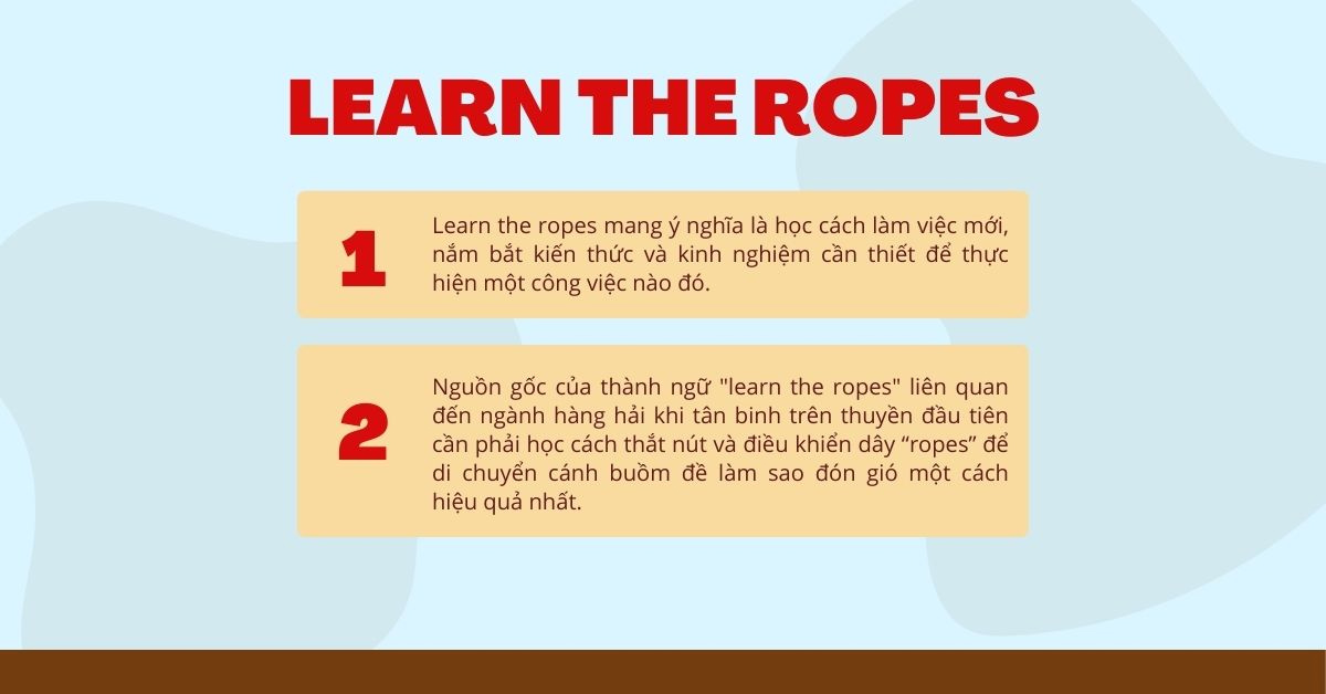 Learn the ropes là gì?
