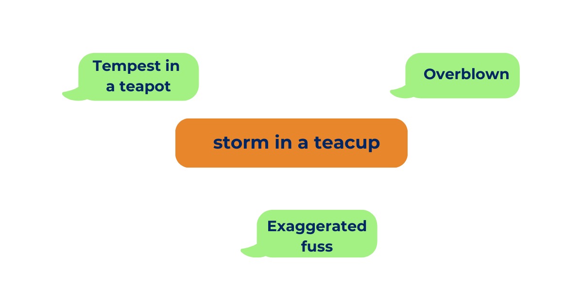 cách diễn đạt tương đương storm in a teacup