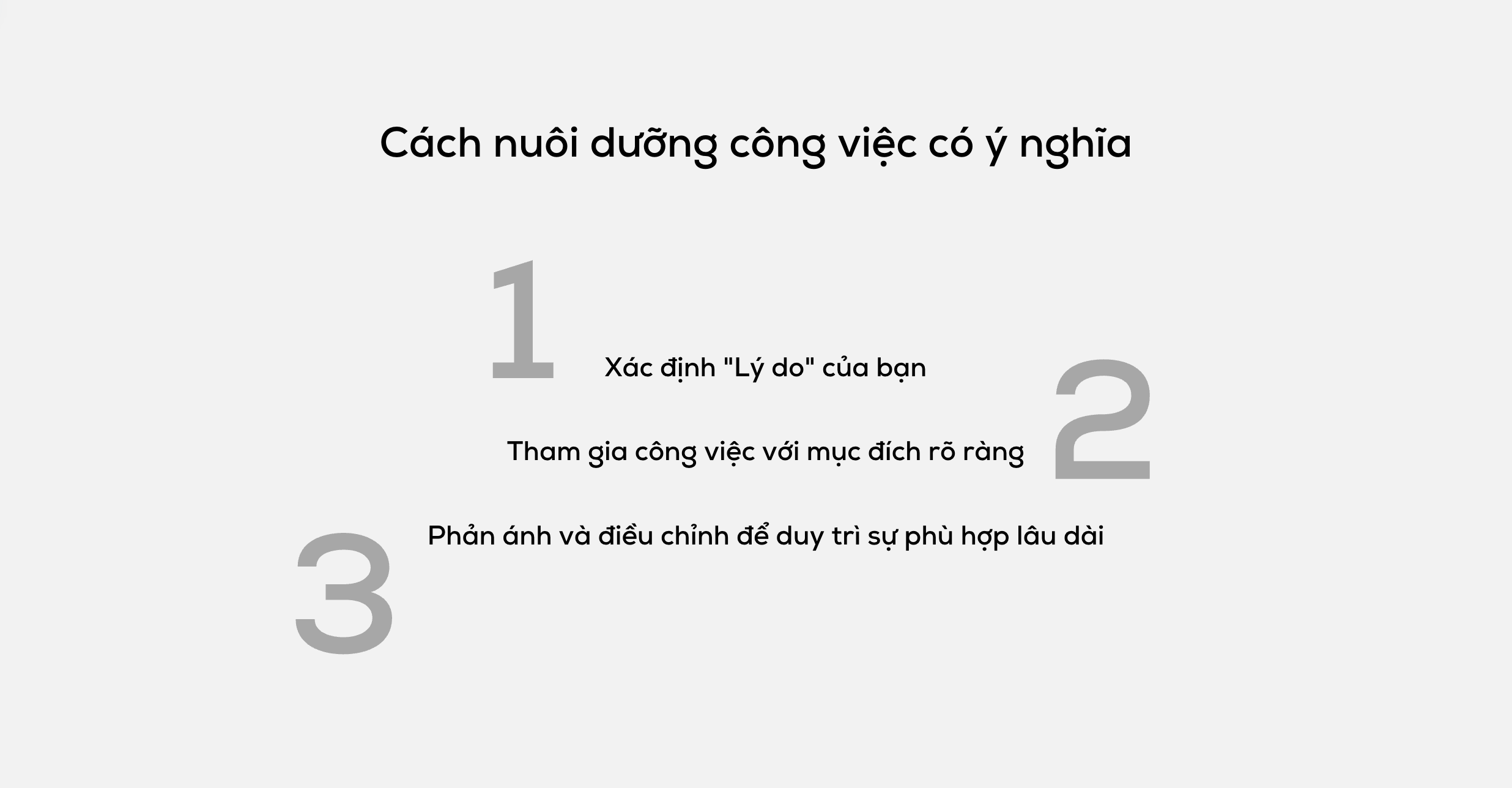 Cách nuôi dưỡng công việc có ý nghĩa