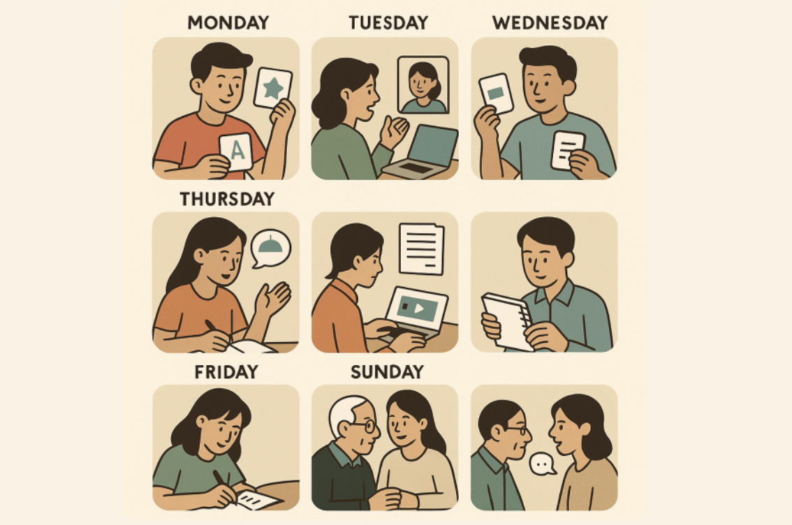 Hình minh họa kế hoạch học tập mẫu