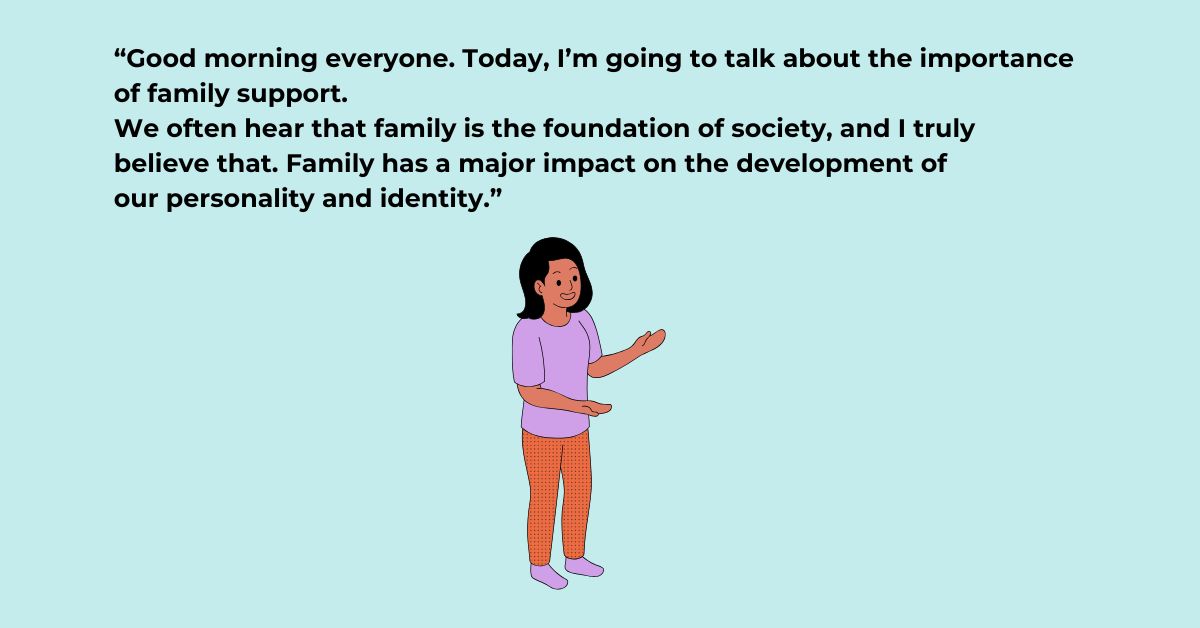 bài thuyết trình về gia đình bằng tiếng Anh - bài mẫu 1