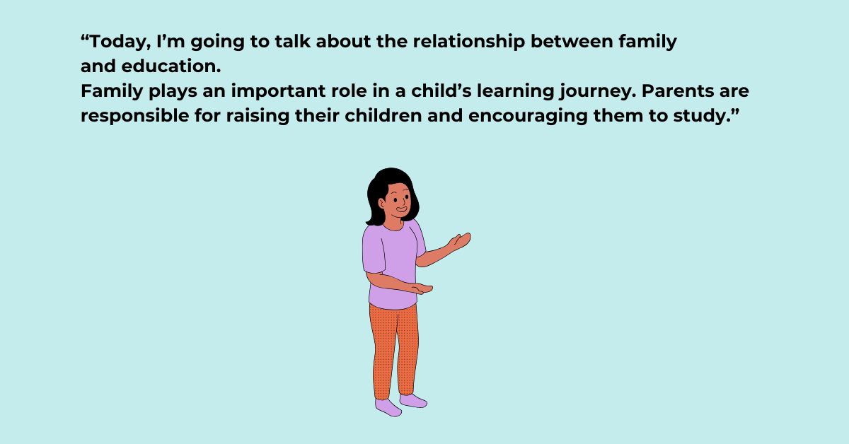 bài thuyết trình về gia đình bằng tiếng Anh - bài mẫu 3