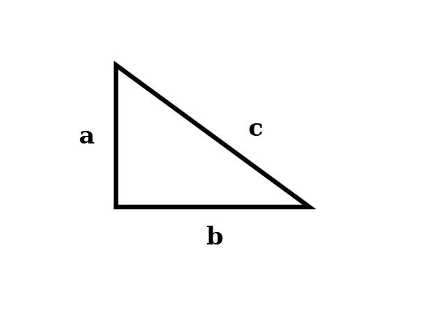 Tam giác vuông có 3 cạnh a, b, c