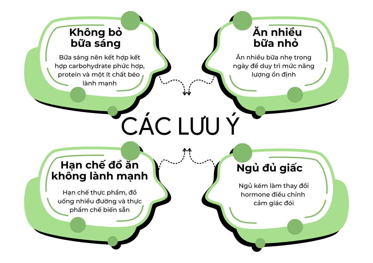 Một số lưu ý khác về chế độ và thói quen ăn uống