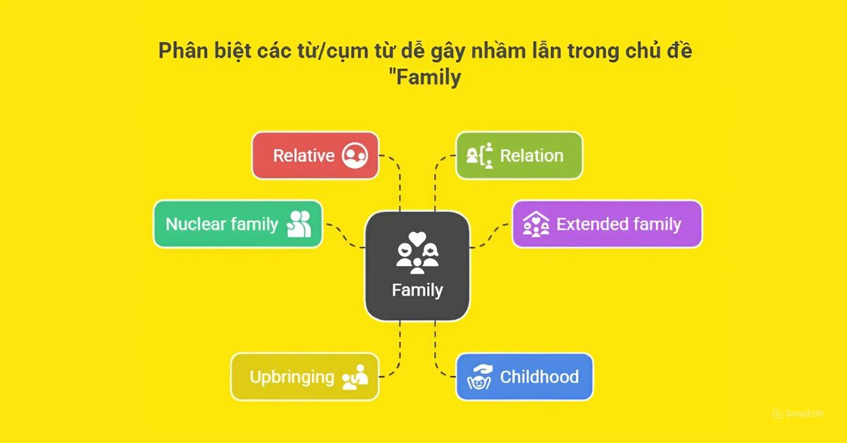 Phân biệt các từ/cụm từ dễ gây nhầm lẫn về Family