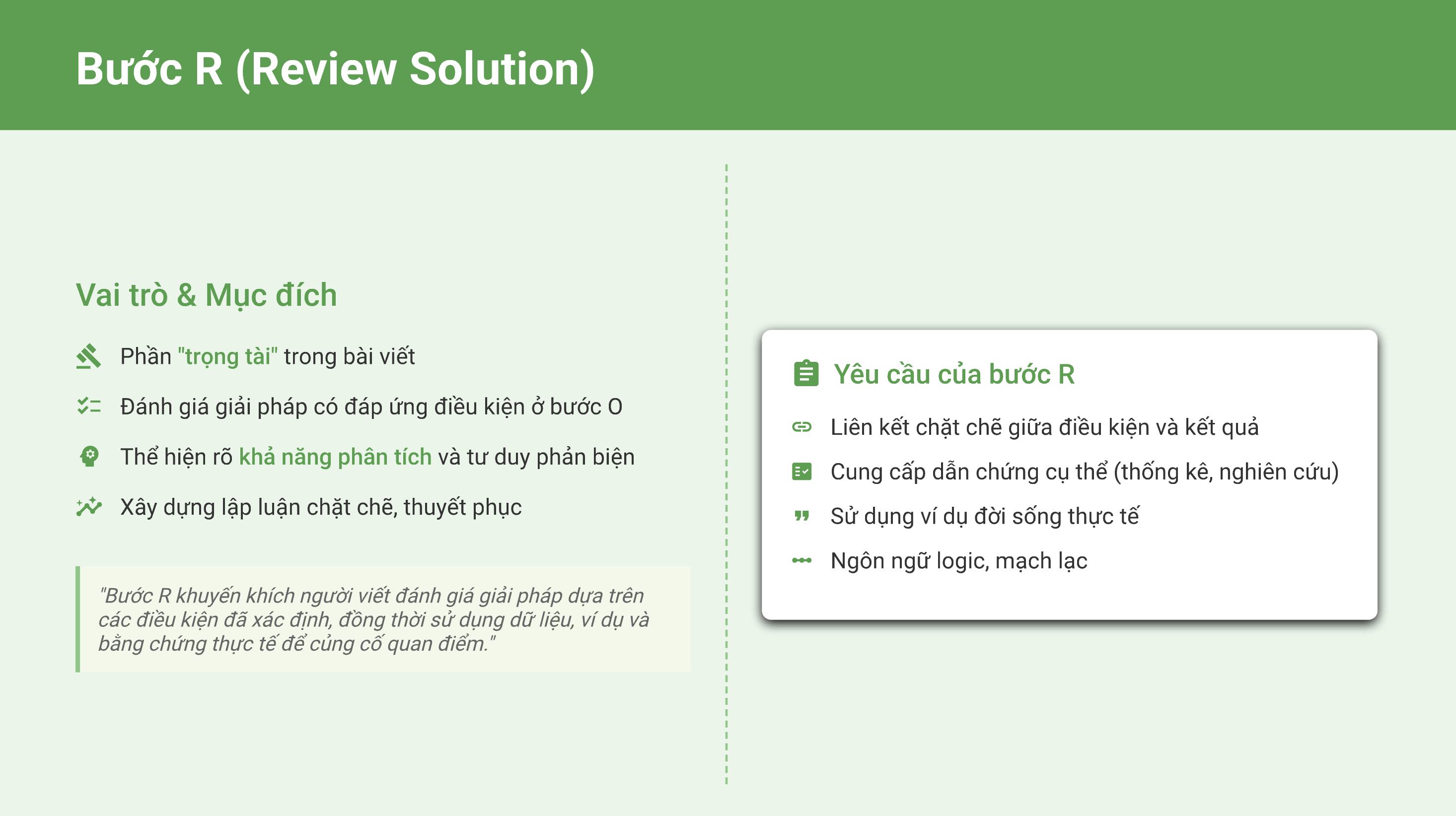 Bước R trong Phương pháp CORE trong IELTS Writing Task 2 Bước R trong Phương pháp CORE trong IELTS Writing Task 2