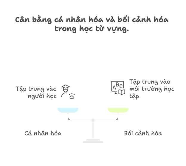 Mối quan hệ giữa cá nhân hóa và bối cảnh hóa trong dạy từ vựng