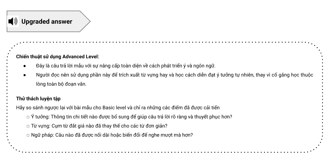 IELTS Speaking Part 3 - Upgraded answer IELTS Speaking Part 3 - Upgraded answer