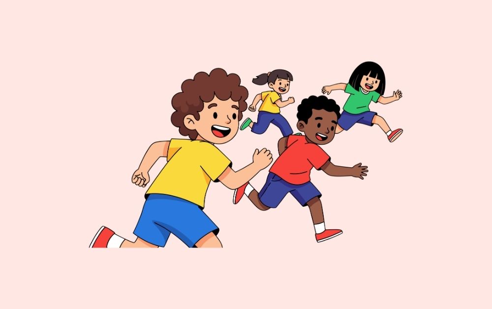 Trẻ em vui chơi năng động Trẻ em vui chơi năng động