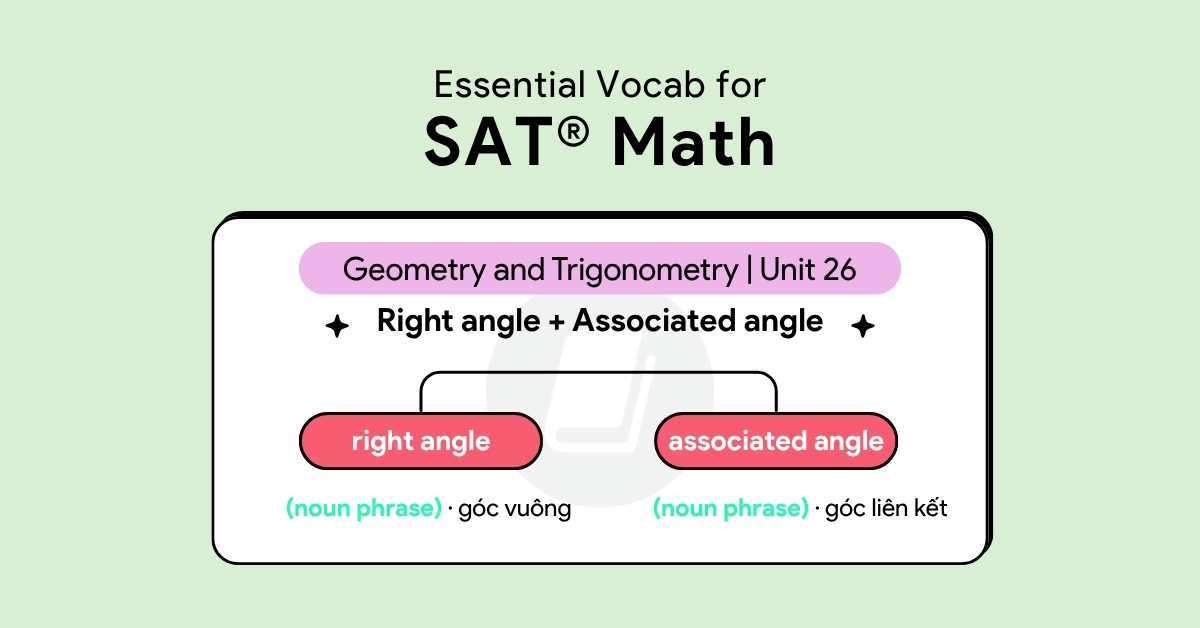 Angles Sat Math Essential Vocab for SAT® Math - Geometry and Trigonometry | Unit 26 ...