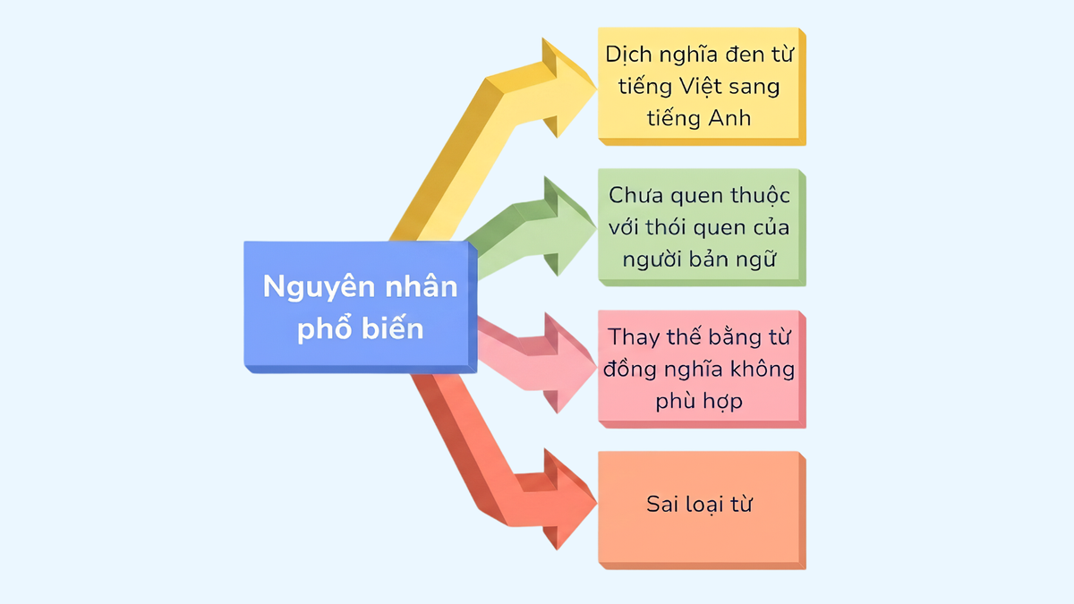 Nguyên nhân phổ biến dẫn đến lỗi Verb-Noun Collocations ở người học Việt Nam Nguyên nhân phổ biến dẫn đến lỗi Verb-Noun Collocations ở người học Việt Nam