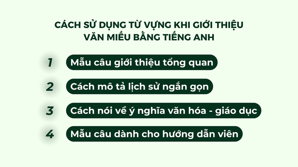 Cách sử dụng từ vựng khi giới thiệu Văn Miếu bằng tiếng Anh
