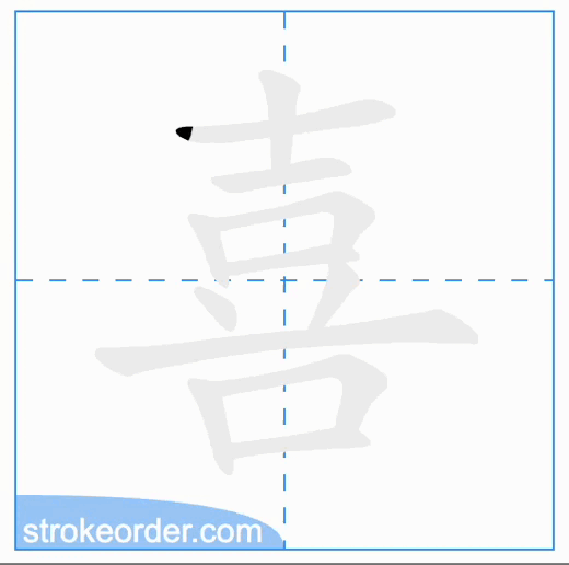 Cách viết chữ Hỷ (喜) Cách viết chữ Hỷ (喜)