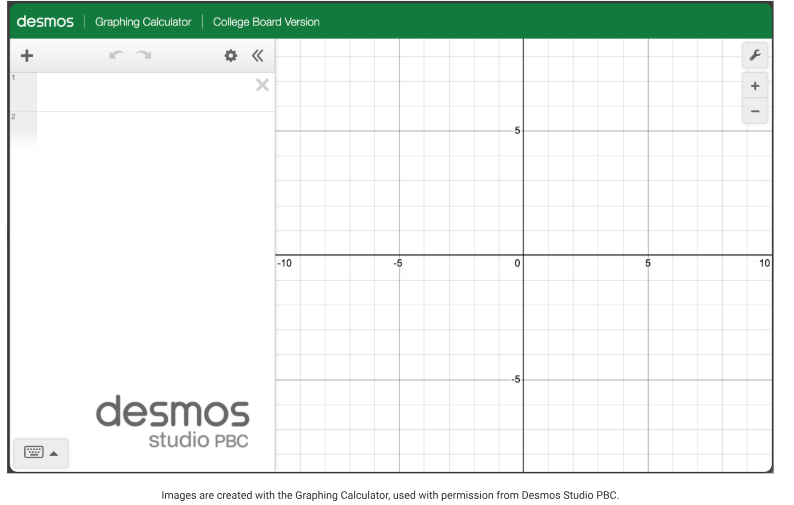 Fig. 3. Interface of the Desmos Graphing Calculator. (Source: [3])