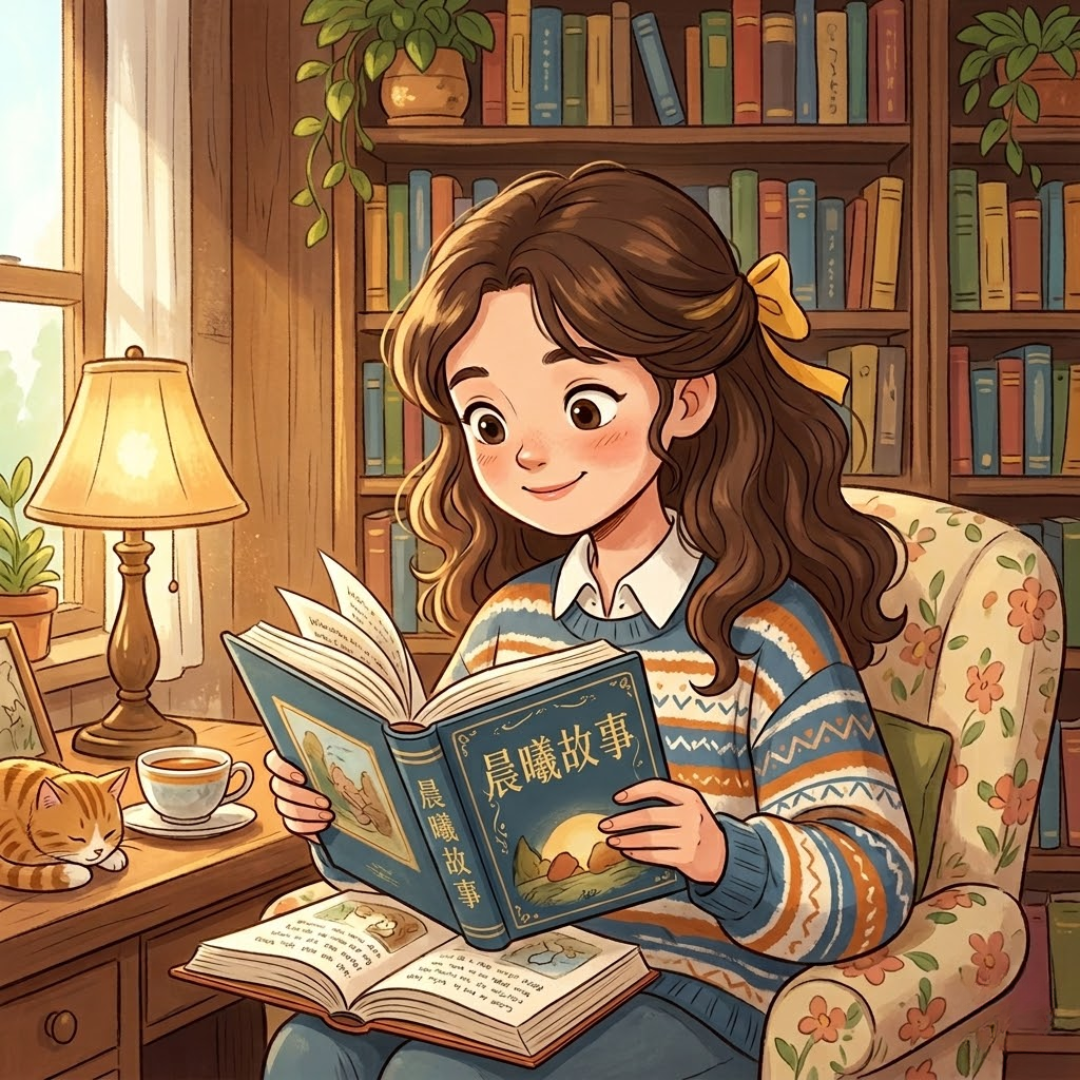 Một cô gái mở sách ra đọc Một cô gái mở sách ra đọc