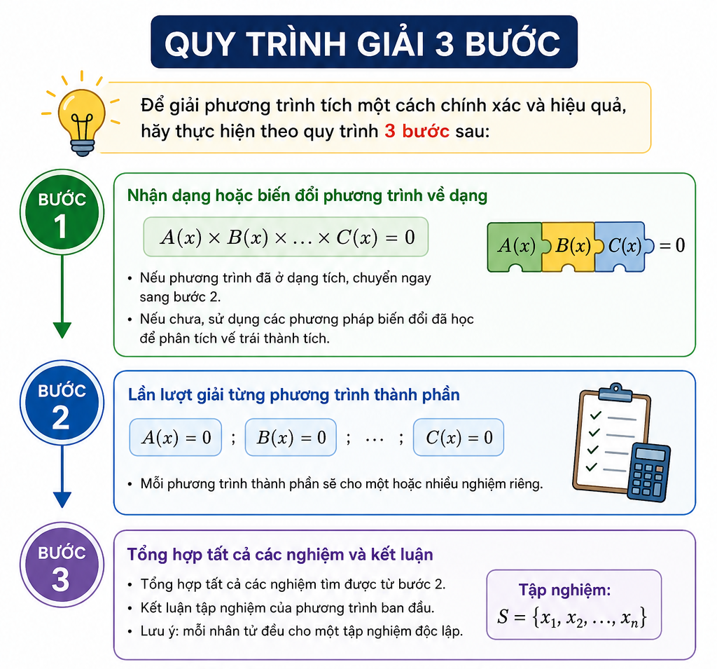 Sơ đồ minh họa quy trình giải 3 bước Sơ đồ minh họa quy trình giải 3 bước