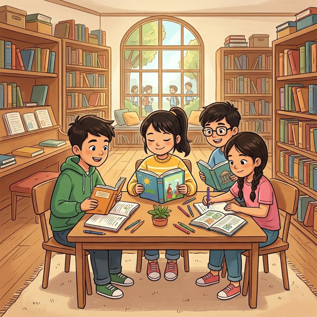 hấy bạn học ngồi đọc sách, chúng tôi cũng đi học cùng. hấy bạn học ngồi đọc sách, chúng tôi cũng đi học cùng.