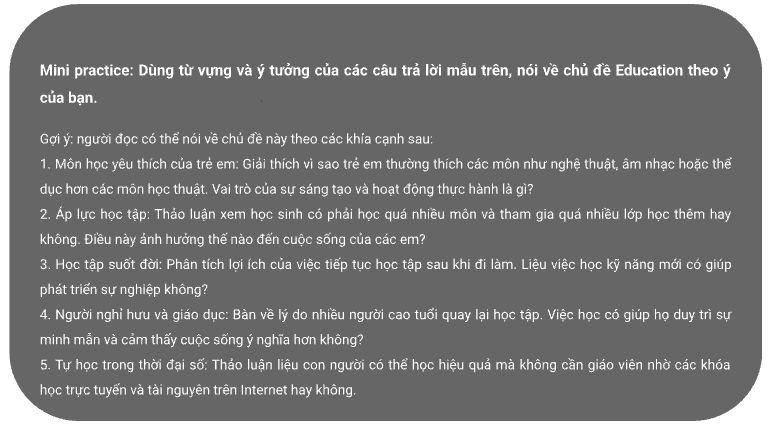 mini practice topic education mini practice topic education