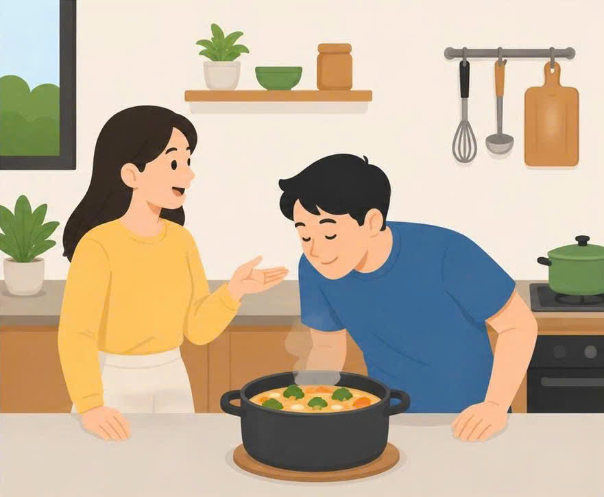 不知道这道菜好不好吃?Bù zhīdào zhè dào cài hǎo bù hǎo chī? -> 我来 ................一下就知道。Wǒ lái ................ yíxià jiù zhīdào. 不知道这道菜好不好吃?Bù zhīdào zhè dào cài hǎo bù hǎo chī? -> 我来 ................一下就知道。Wǒ lái ................ yíxià jiù zhīdào.