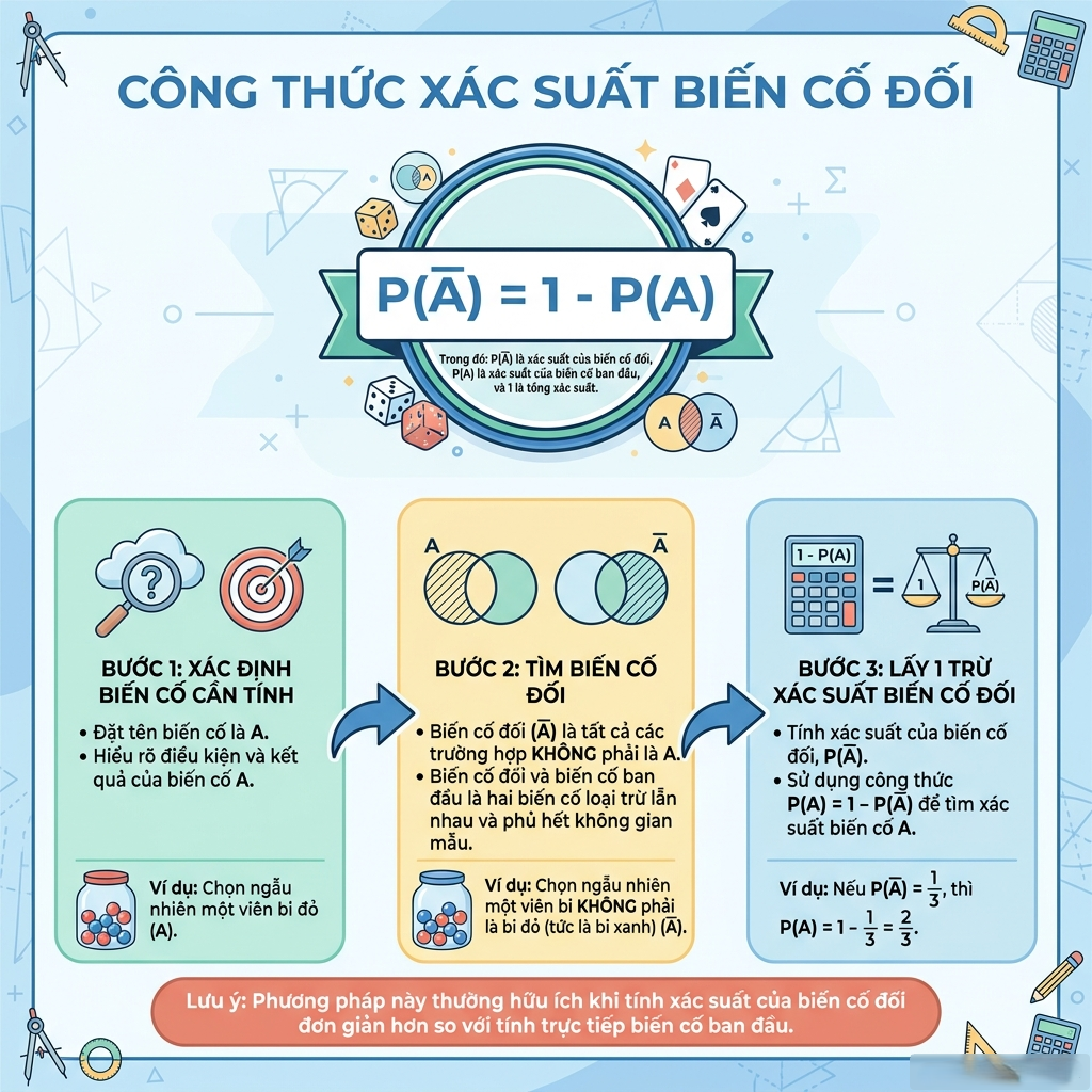 Công thức xác suất biến cố đối Công thức xác suất biến cố đối